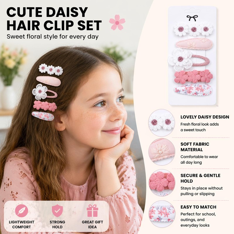 Hair Accessories Set - Ponytail Extensions - Claw Clip Set