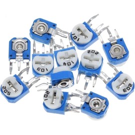 PDOLIGBDN Potentiometer 10pcs Rm063 Rm-063 100 200 500 1k 2k 5k 10k 20k 50k 100k 200k 500k 1m Ohm Trimmer Potentiometer Variable Resistor (Size : 100K Ohm)