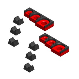 3D Tool Trays MagAttach - Kit organizador de carraca (juego de 3 piezas (paquete de 2), rojo/negro)