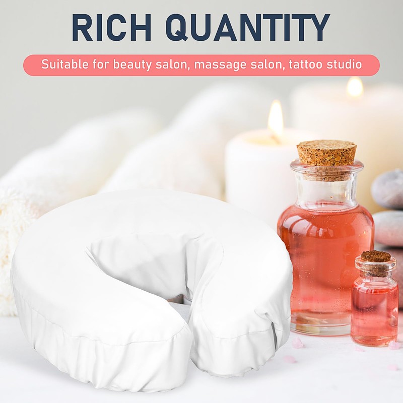 24 Pcs Face Cradle Covers for Massage Table Microfiber Soft