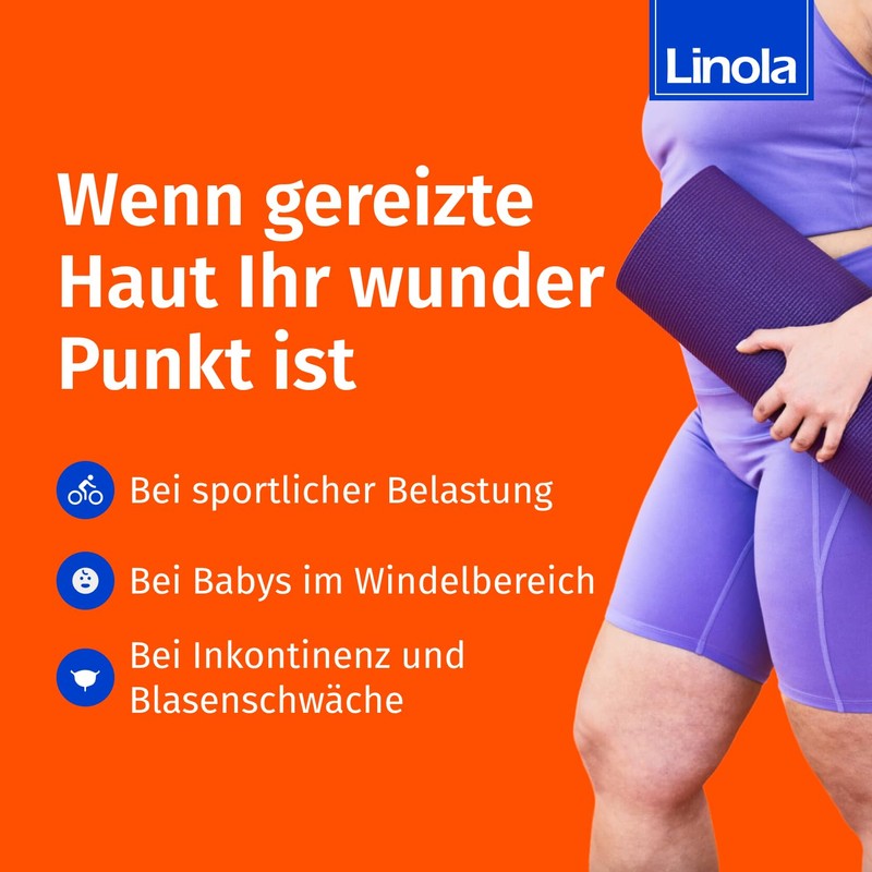 Linola Protective Balm 100 ml, Cream for Protection Against Chafing