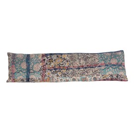 Creative Co-Op Vintage Cotton Printed Rali Lumbar Pillow with Embroidery, Multicolor