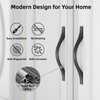 ELEBUILD 10 Pack, 5 Inch(128MM), Matte Black, Cabinet Pulls Cabinet