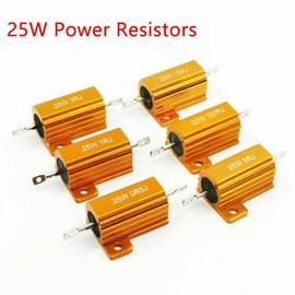 Aluminum Case Resistor 25W 47 Ohm Wirewound Gold Heat Dissipation For Power Supply,Inverter,Elevator Control