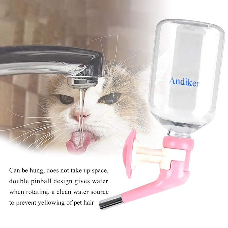 Andiker No-Drip Pet Water Dispenser,Dog Kennel Cage Water Bottle Drinker