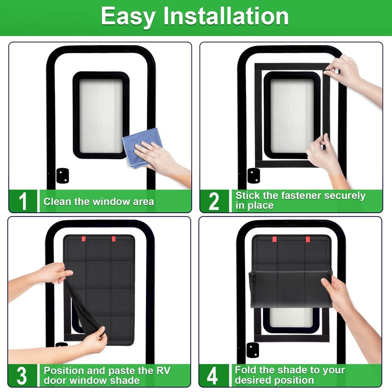 Spurtar RV Accessories Magnetic Door Window Shade Magnetic Foldable for