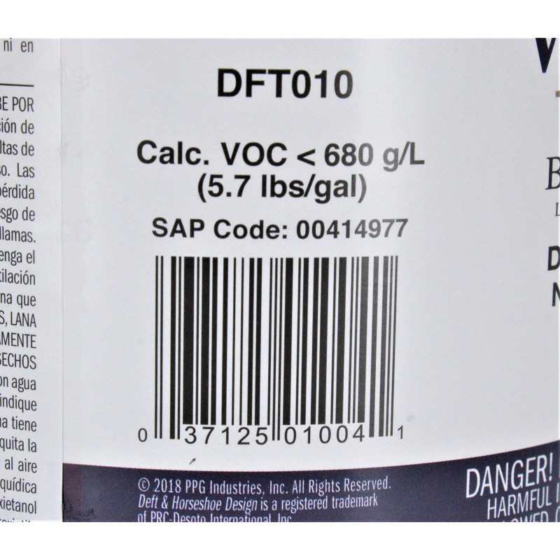 Deft Interior Clear Wood Finish Gloss Brushing Lacquer, Quart