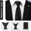 Vavious Adjustable Pre-tied Neck Tie for Women Solid Color Pull