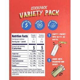 Klass Aguas Frescas Powdered Drink Mix | 44 Sugar Free Powder Packets | Flavors - Cucumber Limeade Pineapple Tangerine Strawberry Watermelon & Hibiscus Berries - Water Enhancer To Go!