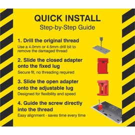 Time Saving Adaptors - with Thread - Red