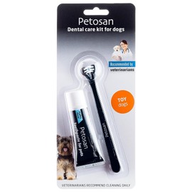 Petosan Dental Care Kit for Toy Dogs,White,black