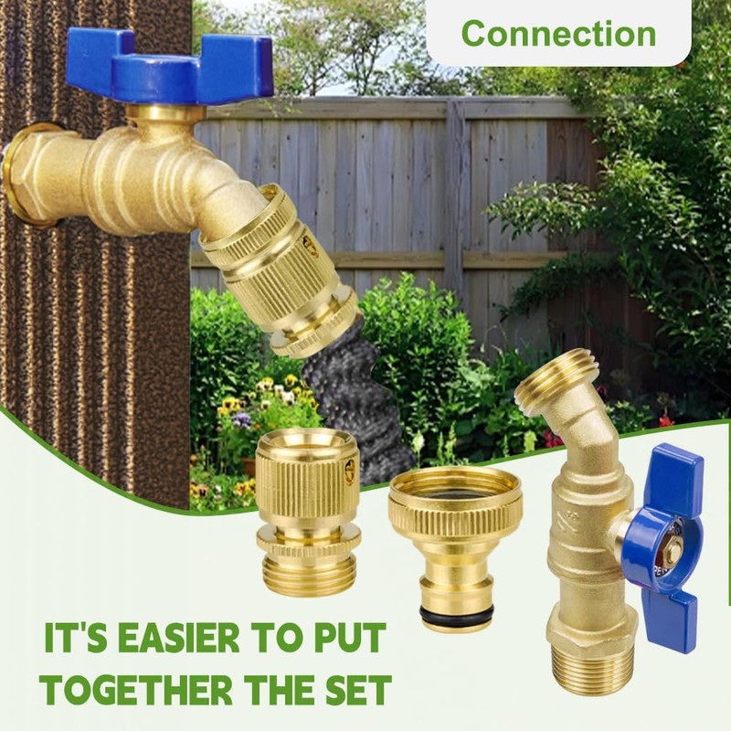 TMOK 1/2" Male NPT Inlet * 3/4" GHT Brass Outdoor