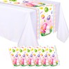 LJ 6 Pcs Plastic Pink Easter Table Runners 14" x