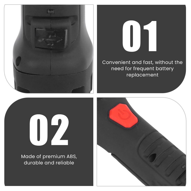 Flashlight 360 Degree Rotatable USB Charging Super Bright Magnetic Handheld