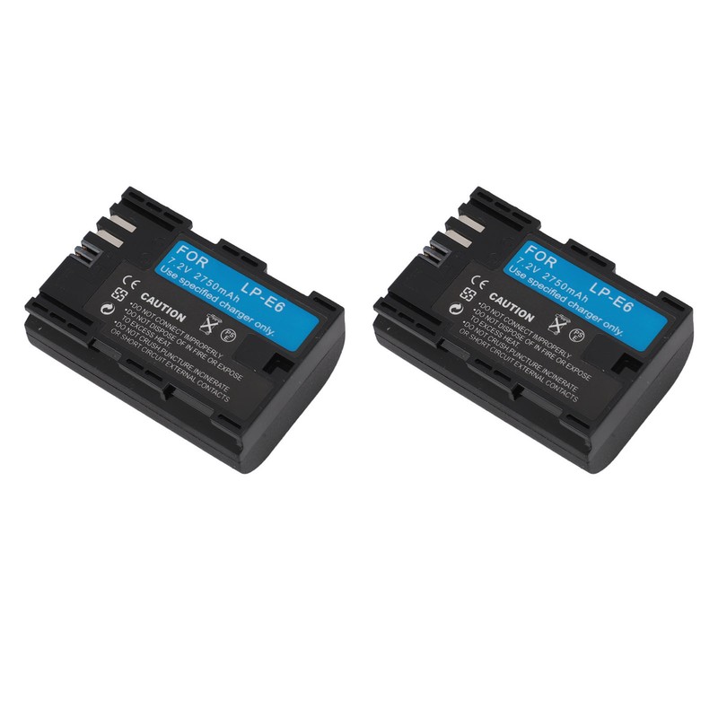 2pcs Camera Battery 2750mAh 7.2V for LP E6 E6N R5