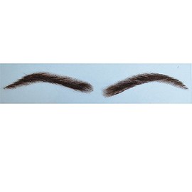 AIRAO Swiss Lace Base Human Hair Eyebrows 1 Pair Style 4#3(Darker Brown Color)