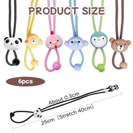 ZGDEIWGF Pack of 6 children's glasses cords, children's glasses chains, children's glasses cords, children's glasses frames, glasses accessories, multicoloured