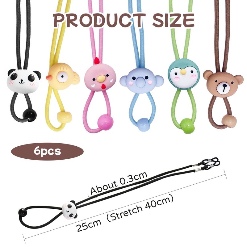 ZGDEIWGF Pack of 6 children's glasses cords, children's glasses chains,