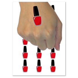 Cute Nail Polish Temporary Tattoo Water Resistant Fake Body Art Set Collection - 15 2" Tattoos (1 Sheet)
