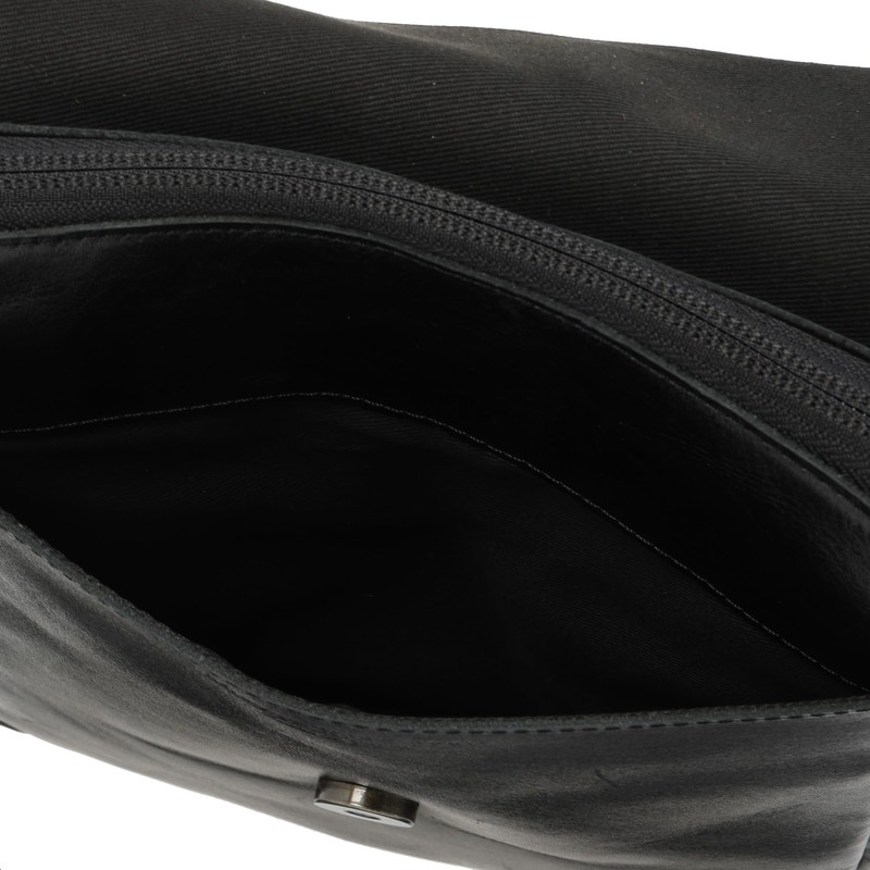 Madijack Soup No. 76158 MJS Men's Shoulder Bag, Black, Small,