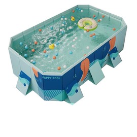 YYW Foldable Swimming Pools Square Above Ground Pool Full Sized Family Pools Garden Big Pool for Adult Kid Dog Outdoor Rust Resistant Easy to Assemble 8.5ft*65in*22in