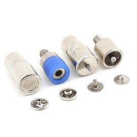 Juego de 4 moldes de troqueles con botón a presión para máquina de prensa manual (12,5 mm (633#))