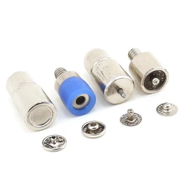 Juego de 4 moldes de troqueles con botón a presión para máquina de prensa manual (12,5 mm (633#))