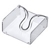 Amazing Abby Acrylic Cocktail Napkin Holder (5.0"x5.0"), Clear Plastic Napkin