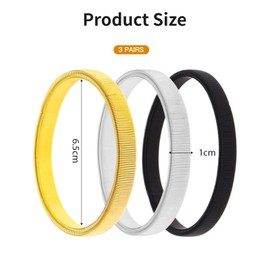 Landrain 4 Pairs Metal Elastic Slip Shirt Arm Holder Men Women