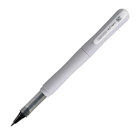 Kuretake Giggle Pen COCOIRO Refill, Ultra Fine Brush Tip, Black Ink, Made in Japan (FOG GRAY, Black)