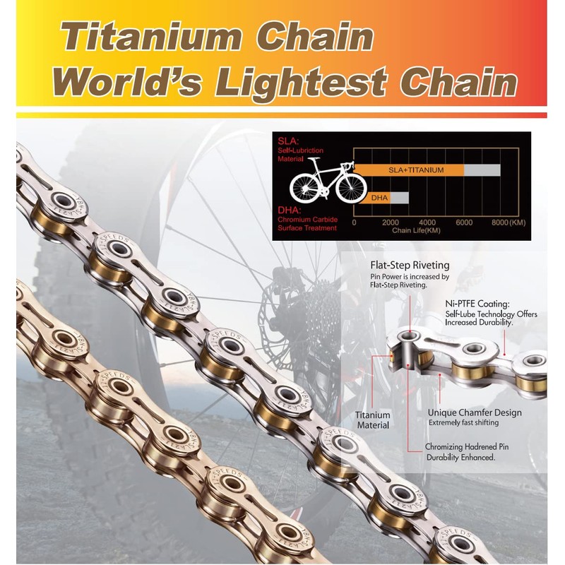 DJC Bike Chain 12 Speed for Road Bike MTB Mountain