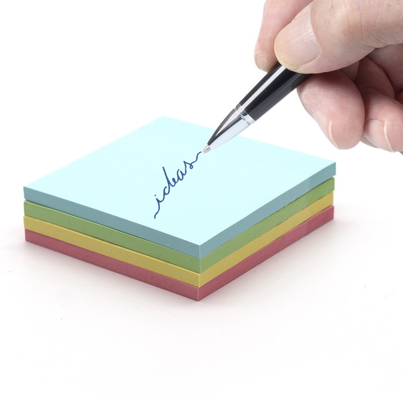 Emraw Sticky Notes Stick It Stickies, Plain Small 3" x