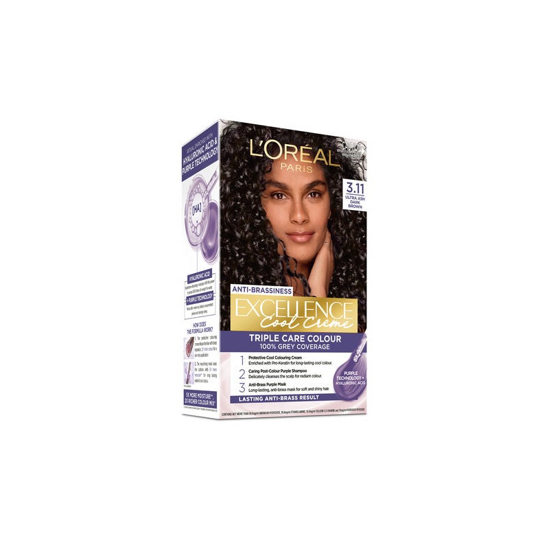 L'Oreal Excellence Cool Creme Permanent Hair Colour 3.11 Ultra Ash