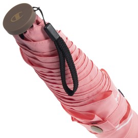 Champion CHL13MN55 Mini Folding Umbrella, 21.7 inches (55 cm) x 24.0 inches (55 cm) x 2.0 inches (5 cm), Women's, Windproof, Hem Border Pattern, Pink