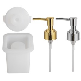 Soap Dispenser Bottle DIY Soap Container Bottle Silicone Mold Perfume Bottle with Pump HeadSquare Bottle