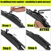 Quiet Windshield Wiper Blades for Jeep Wrangler 2007-2017 (15" +