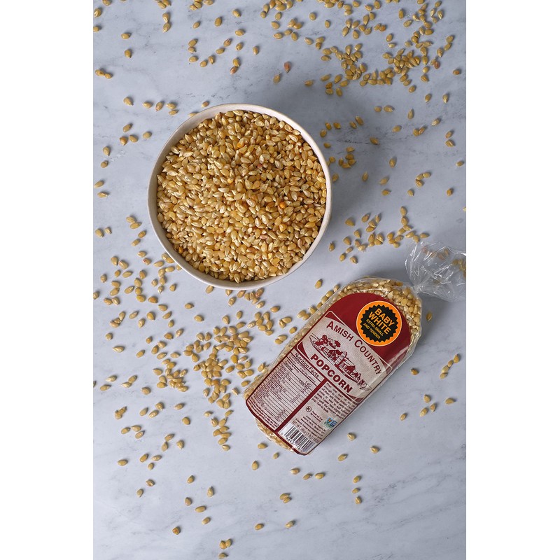 Amish Country Popcorn | 1 lb Bag | Baby White