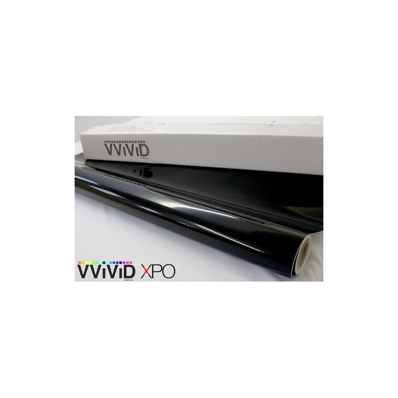 VViViD Black Gloss Bulk Roll Vinyl Wrap Roll with Air