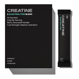 Fraction One Creatine & Electrolytes Blend Powder 3g Creatine + 175mg Electrolytes Per Serving Energy, Hydration, Endurance & Power 30 Sachets