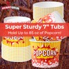 Greaseproof, Retro 85oz Popcorn Buckets 12 Pack. Reusable and Durable