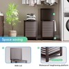 SMIBUY Double Laundry Hamper with Lid, 120L Bamboo Laundry Basket