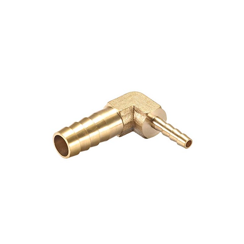 sourcing map Hose Adaptor for Angle Pipe Connector Brass 90