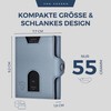 VON HEESEN Slim Wallet with RFID Protection, for Men and