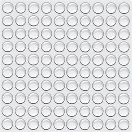 Vmingo Tope Goma Protector Adhesiva Silicona Antigolpe Transparente Parachoque Redondo Almohadillas Amortiguador de Sonido Protectora de Mesa 100 Unidades