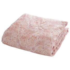 Sylphies Skin Comforter, Single, 55.1 x 74.8 inches (140 x 190 cm), Summer, Washable, Lightweight, Thin, Soft, Cute, Stylish, Antibacterial, Odor Resistant, Skin Comforter, Paisley, Pink Pattern