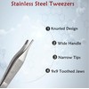 Stainless Steel Adson Forceps Lab Tweezers 9x9 Teeth with Wide