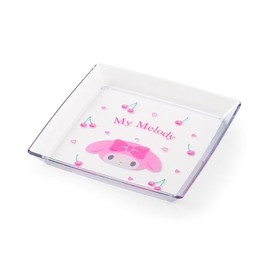 Sanrio 313602 My Melody Square Plate, AS Resin, Dishes