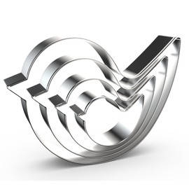 Bird Cookie Cutter Set - 5 inch, 4 inch, 3 inch, 2 inch - 4 Piece - Stainelss Steel