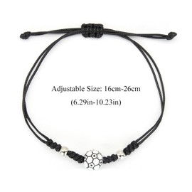 CHEERYMAGIC Football Bracelet Best Friend Bracelet Adjustable Football Charm Friendship Braided Rope Bracelets Football Party Bags Fillers Fashion Football Gifts for Kids Boys Girls A6ZQKPSL