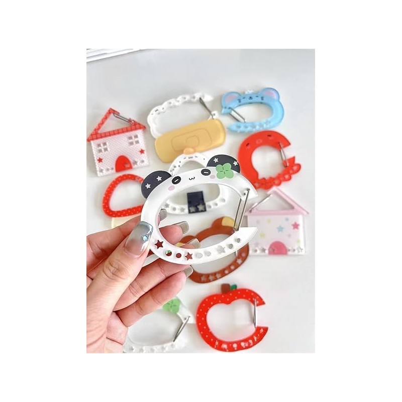 [GrandslamEX] アクリル キャラクター カラビナ チャーム キーリング キーホルダー ストラップ キーチェーン スマホ